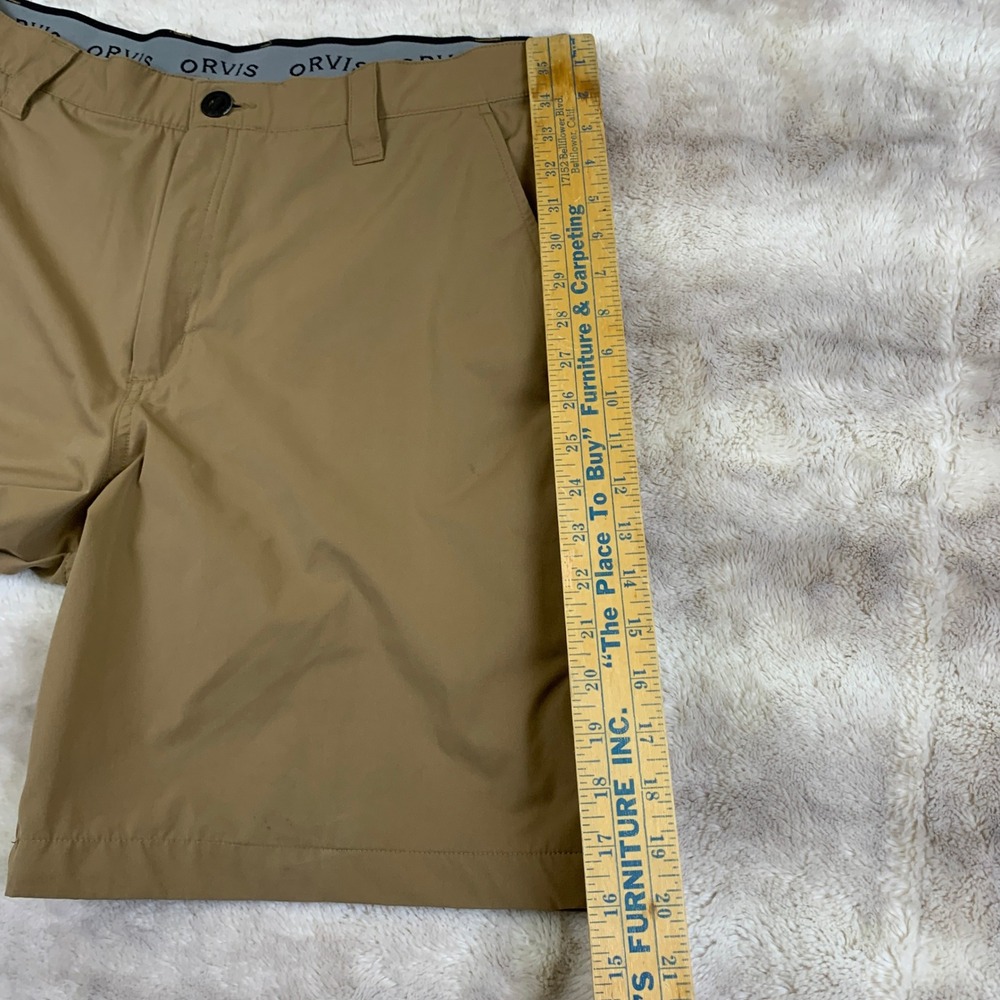 Orvis Tech Shorts Mens 36β Khaki Tan Stretch Outdoor Hiking Travel Casual - Picture 7 of 12